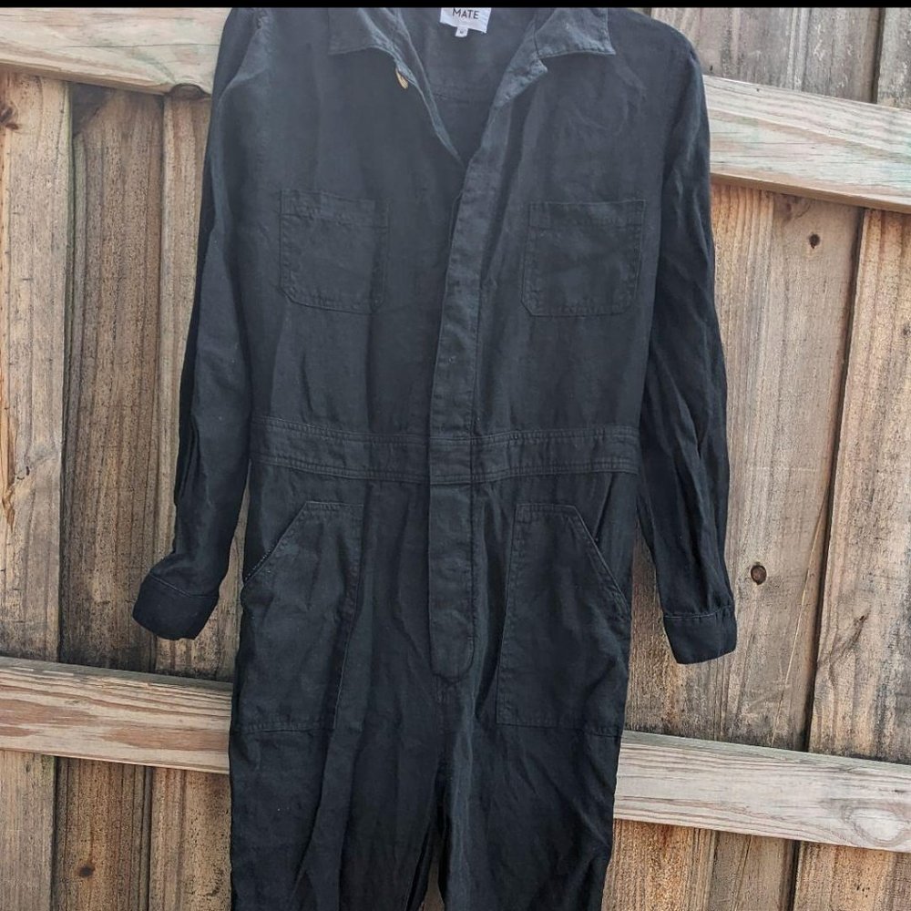 Mate the Label black linen jumpsuit - Picture 2 of 4
